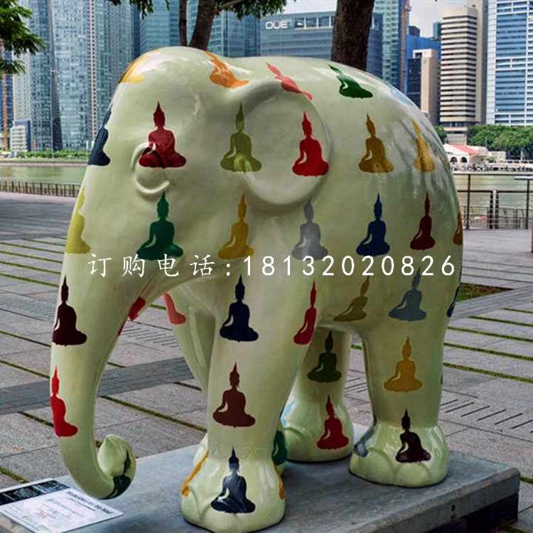 玻璃钢彩绘大象，商场美陈雕塑 (1)[1].jpg