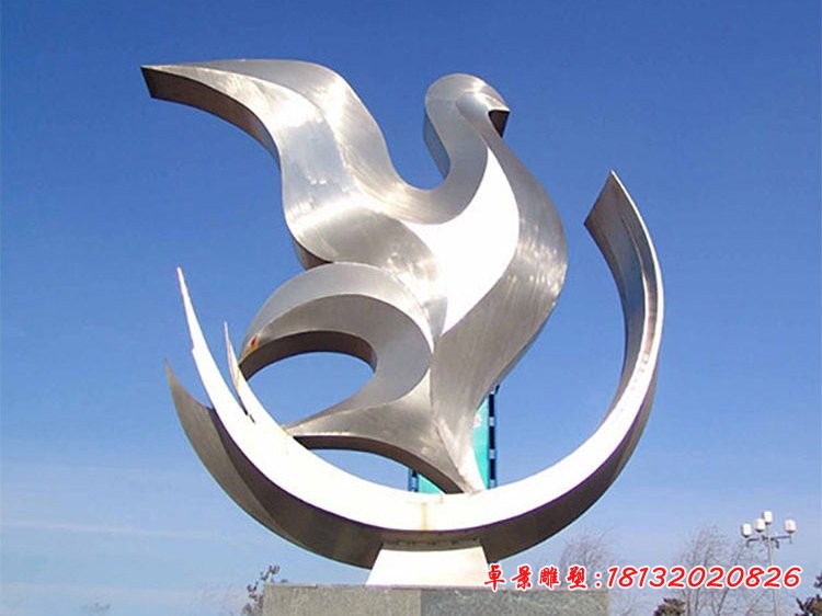 不锈钢飞鸽 广场景观雕塑