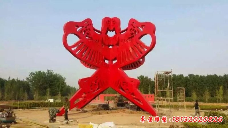 彩绘风筝雕塑公园不锈钢景观雕塑 (2)[1][1]