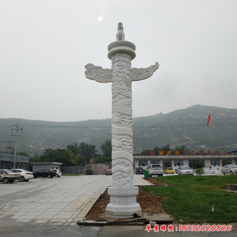 龙柱石雕，汉白玉华表石雕[1][1]
