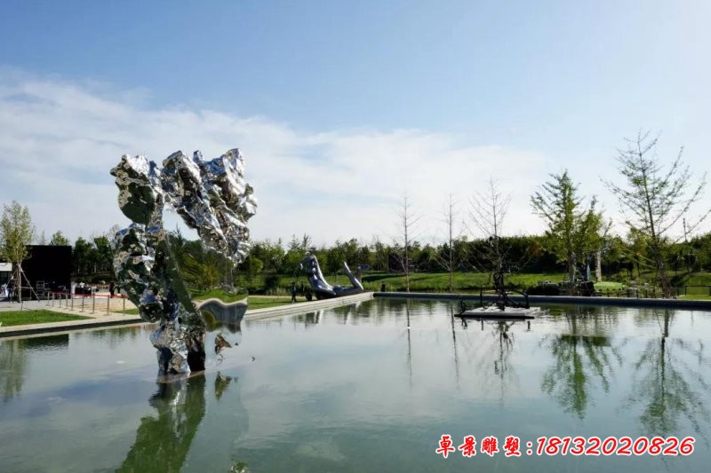 公园不锈钢太湖石雕塑[1][1]