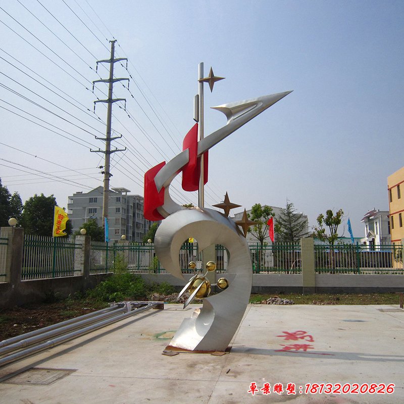 不锈钢学校雕塑，学校科技雕塑校园雕塑